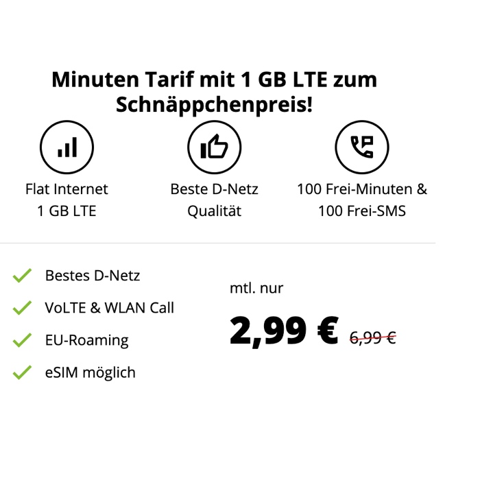 günstiger eSIM Handyvertrag