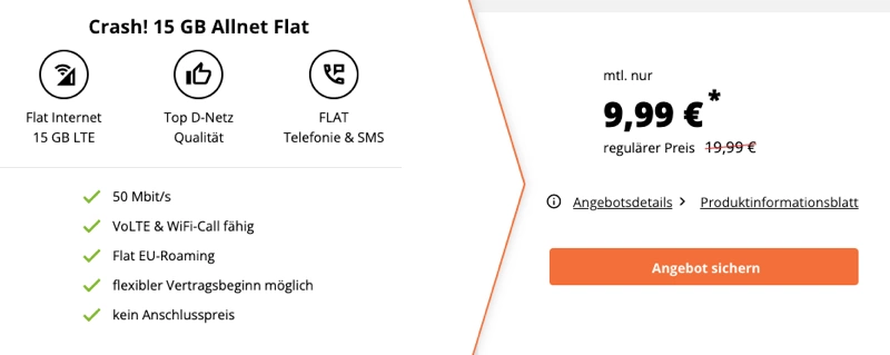 Allnet Flat 15 GB Vodafone Netz