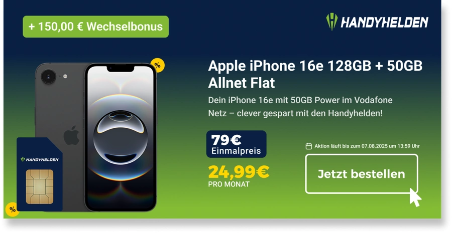 iPhone 16e mit Vodafone Vertrag