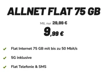 75 GB Vodafone 10 Euro