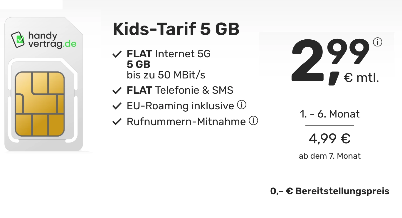 Kids Handytarif für Kinder