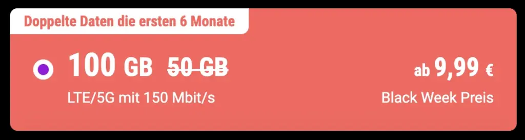 100 GB Vodafone SIMon 10 Euro