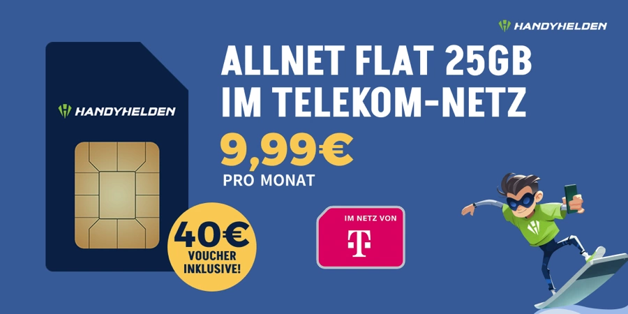 25 GB Telekom Handyvertrag für 10 € – mit Zubehör-Gutschein Allnet Flat 10 Euro Handytarif Telekom