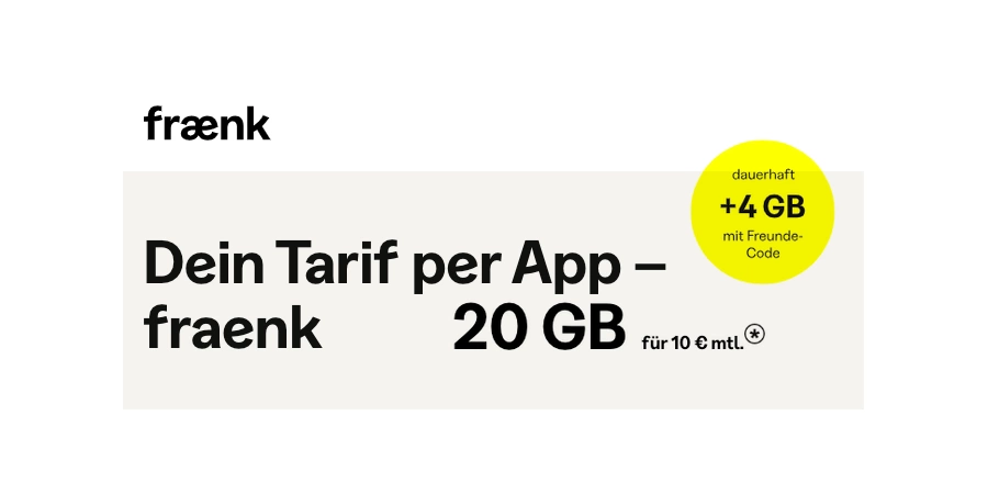 fraenk handyvertrag 10 Euro Telekom