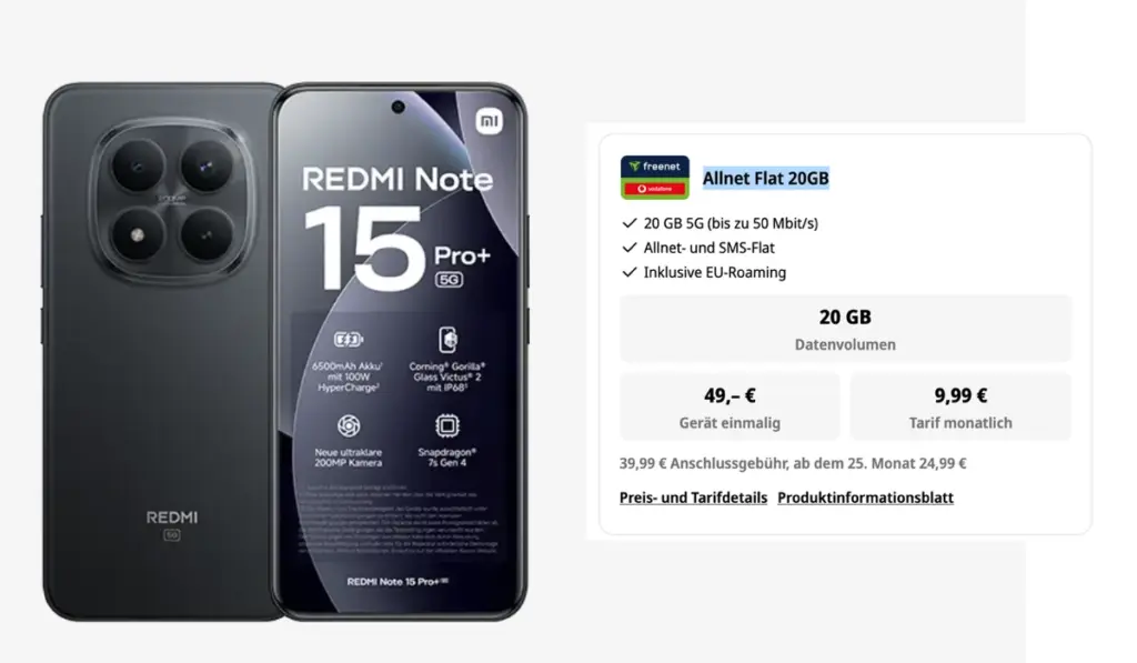 Handyvertrag mit Handy Vodafone