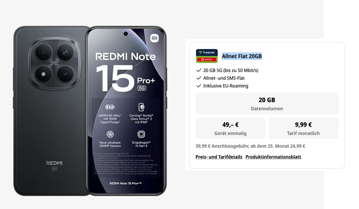 Handyvertrag mit Handy Vodafone
